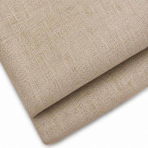 YushengTai Polsterstoff Leinenoptik 250x148cm - Möbelstoff Meterware für Sofa, Sessel & Vorhänge - Strukturierter Dekostoff - Pflegeleicht & Strapazierfähig (Dunkelbeige, 250 x 148 CM)