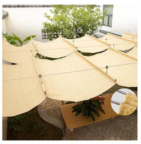 Tenda parasole retrattile a forma di U con alto tasso di ombreggiatura, facile installazione per pergole esterne, case in vetro e copertura a baldacchino