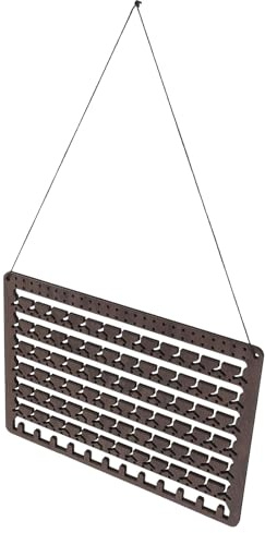 SOESFOUFU Support mural pour boucles d'oreilles en bois couleur café, organisateur compact peu d'entretien pour colliers et bracelets, décoration intérieure pour chambres