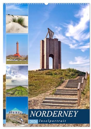 Norderney Inselportrait (Wandkalender 2026 DIN A2 hoch), CALVENDO Monatskalender: Bezaubernde Momente vom Eiland in der Nordsee (CALVENDO Natur)