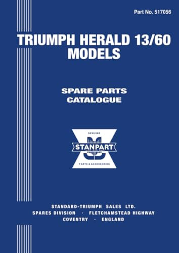 Triumph Herald 13/60 Models Spare Parts Catalogue: (517056)