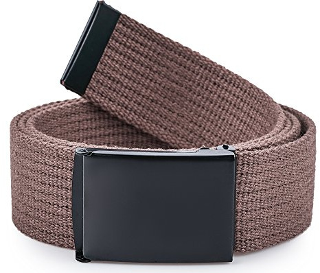 Ladeheid Gürtel Herren Verstellbarer Stoffgürtel aus Baumwolle Gürtel ohne Löcher für Männer Geeignet für Arbeit, Reisen oder Männergeschenke 120 cm x 4 cm P10
