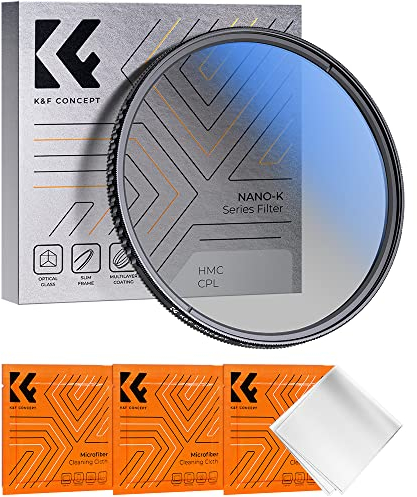 K&F CONCEPT 58MM Polarising Filter Circular Polarizing CPL, Ultra Slim, Japan Optics, Multi Coated (Nano-K Series)