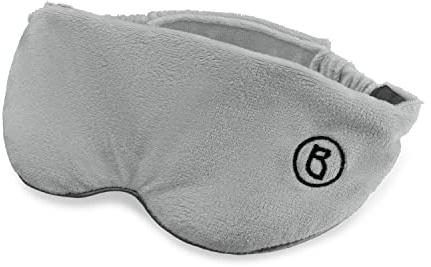 Gewichtete Schlafmaske für Damen und Herren, gewichtete Augenmaske zum Schlafen, Augenabdeckung, die Licht blockiert, um Entspannung und Nachtschlaf zu unterstützen, 0,4 kg, grau