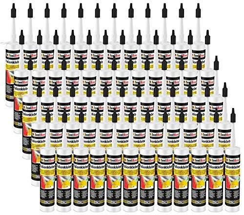 Isolbau Profi Folienkleber - 60 x 450 g Bauelastischer 1K Klebe-Dichtstoff zur Verklebung von Kunststofffolie, Dampfbremsen & Dampfsperren