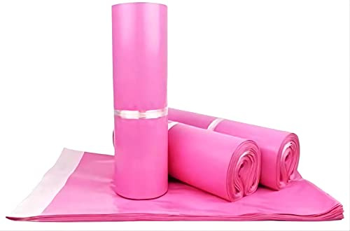 Sipobuy 100 st postpåsar, PE-material tätningspaket förpackning porto, postpåsar, kuvert, brevpapper, vattentäta och fuktsäkra (rosa, 30 x 42 cm (12 x 17 tum)