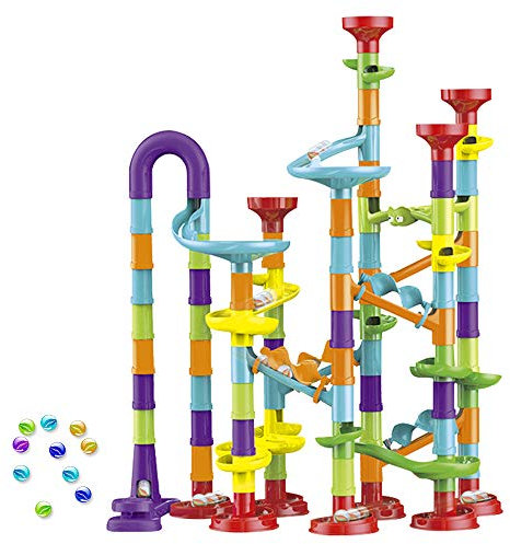 wgde toy Toys Gifts for 3-12 Year Old Boys Girls, Marble Run Sets for Kids Best Birthday Christmas Toys for 3 4 5 6 7 8 9 10 11 Year Old Boys Toddlers Marbles for Kids Top Present for 3-12 Year Olds