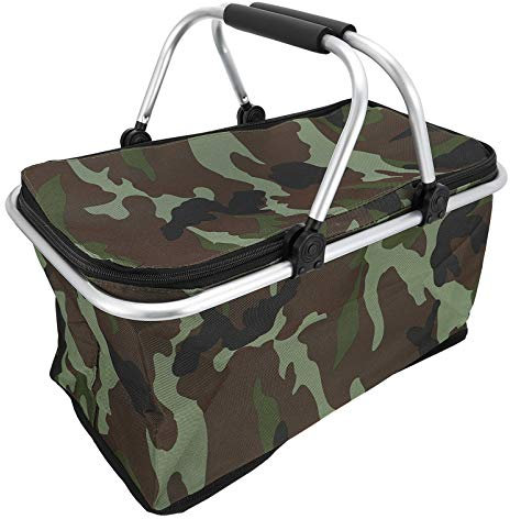 BESPORTBLE Faltbare Kühltasche Für Picknick Isolierte Auslaufsichere Kühltasche Tragbare Lebensmitteltransportbox Großer Robuster Einkaufskorb Für Unterwegs Strand Und Camping