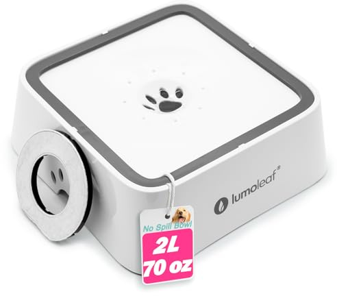 LumoLeaf Wassernapf für Hunde, 2L, Anti-Schwapp Fressnapf Hund Unterwegs mit Kohlefilter, Hundenapf Reise Trinknapf Wasserspender