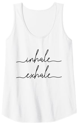Damen Yoga Meditation Inhale Exhale Spiritueller Buddhismus Yogi Tank Top
