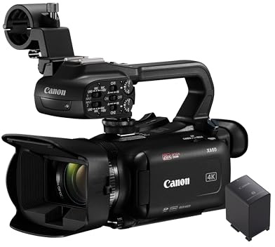 Canon XA60 - A 1/2.3-Type CMOS 4K pro camcorder With advanced autofocus, 20x optical zoom plus 5-axis stabilisation, HDMI out and UVC Streaming BP-828 Battery Pack for HF G30