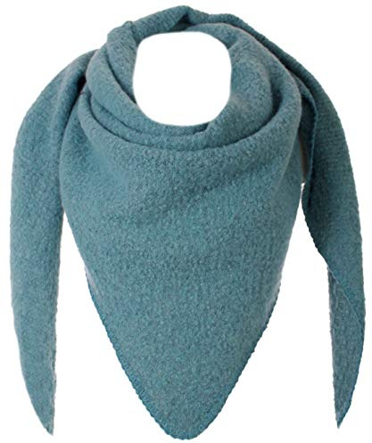 stylx Damen Schal XXL Dreieck Schal flauschig schal-tuch damen dicker dreieckstuch groß Wolle UNI Farben kuschelig (petrol)