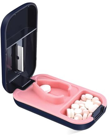 Lightweight Pill Tablet Cutter Portable Tablet Cutter Pill Large Pills Cut in Half Quarter 2 in 1 Small Pill Splitter Pretty Delicate Pill Cutter for Tablet Vitamin Medicine