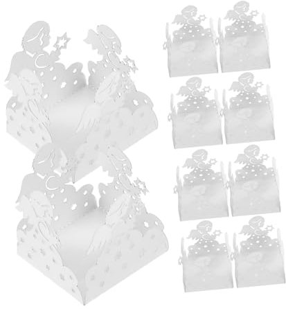MOLUCKFU 50pezzi Scatole Decorative Per Cioccolatini Con Design Angioletto Eleganti Pirottini Per Truffle Perfetti Per Matrimoni e Feste Confezione Di Alta Qualità Per Dolci e Regalini