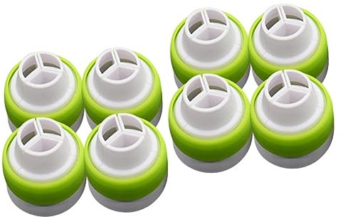 Ciieeo 8pcs Large Icing Nozzles Coupler Piping Tip Couplers for Churros Piping Nozzles Quick Swap Converter Russian Tips Adapter Compatible