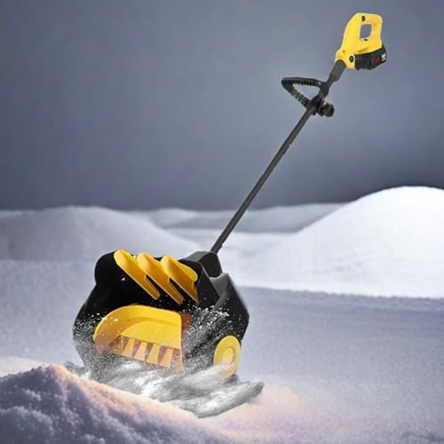 WEIMILOR Pala quitanieves eléctrica inalámbrica de 21 voltios y 4 Ah, Kit de Pala quitanieves inalámbrica (Ancho de Barrido: 41 cm/16,1 ln, Profundidad de Barrido: 15 cm/5,9 ln),1xbattery