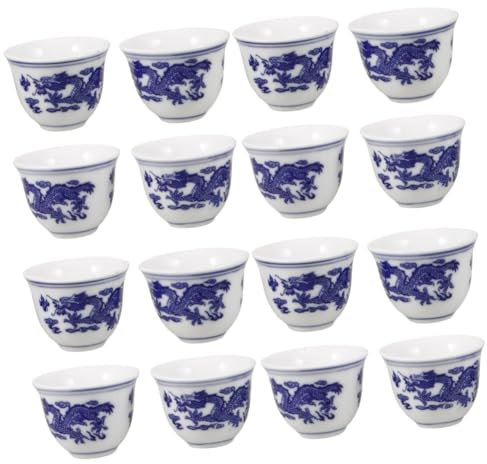 Cabilock 4 Juegos Vaso De De Porcelana Azul Y Blanca. Taza De Leche De Porcelana Taza De Té Gaiwan Tazas De Té Matcha Sopera Tazón De Taza Tazón De Antiguo Cerámica 4 Uds * 4