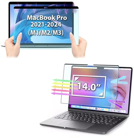 Laptop Screen Anti-Blue Light Anti-Glare Laptop Screen Protector Filter Blue Light Blocking Privacy Filter (MAC-ANTIBLUE 14 INCH)