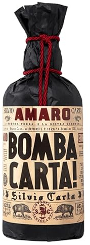 Amaro Bomba Carta Erbe Spontanee Sarde Silvio Carta 33% vol 700 ml in busta regalo da Enoteca