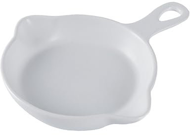 Ceramic Serving Dishes,Dipping Bowls,Ceramic Western Plate Pizza Oven Bread Oven Butter Tray Snack Plate Baking Pan with Handle Microwave Plates(White)