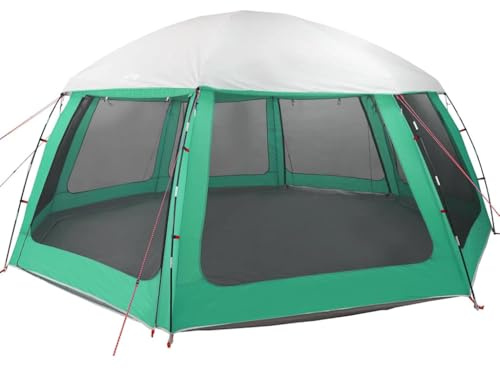 Tente piscine toit amovible parois maille vert d eau 612x612 cm