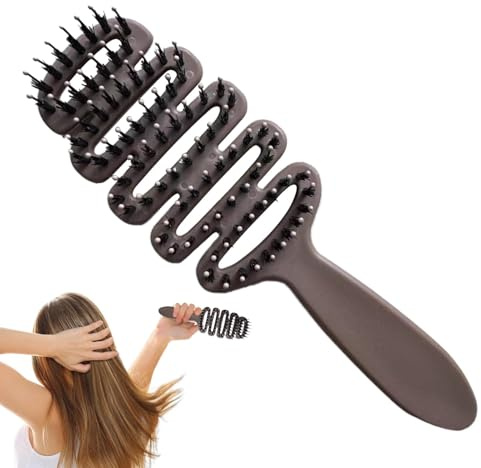 Acunny Pettine da pagaia per le donne, spazzola per palette con setole di cinghiale,Spazzola per capelli da paddle per gli uomini | Pettine per massaggio del cuoio capelluto, pettine antistatico alla