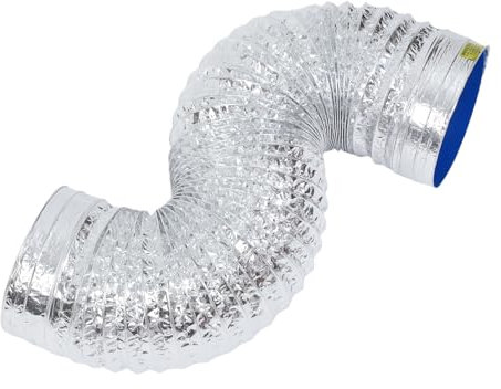 STOBOK Adjustable Length Kitchen Range Hood Vent Hose Insulated Aluminum Pipe Flexible Chimney Exhaust Easy to Install