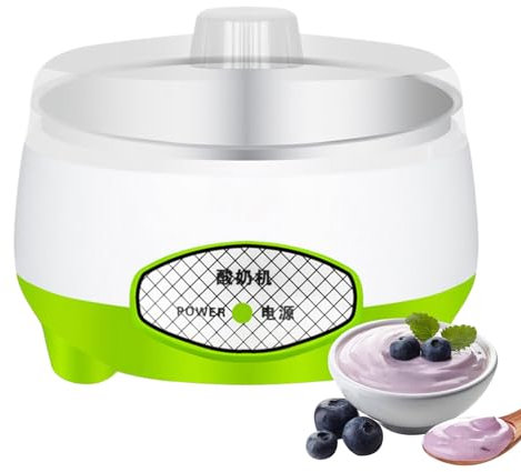Genérico Maker de Yogurt, Fabricante de Yogurt Compacto con calefacción Uniforme eficiente, 15W 1.2L de yogurts multifunción multifunción para yogures caseros, Queso, nattos