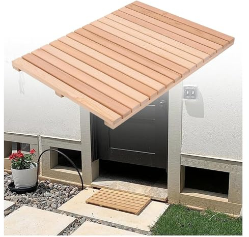 TAIPINGOZ Caillebotis de Douche Bois, Tapis de Spa de Luxe, Tapis de Bain for Douche extérieure, Tapis de Salle de Bain en Bois Massif, paillasson de Salle de Bain(100x110cm(39 3/8x43 1/4))
