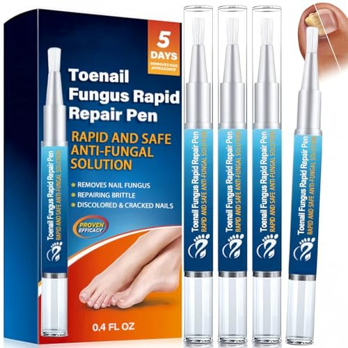 4Pcs Fungal Nail Treatment Pens – Effective Fingernai & Toenail Fungus Treatment and Repair Essence, Strengthens & Restores Nails - Fungal Nail Pen Applicator, Fast-Acting Anti-Fungal Care