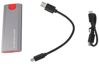 M.2 NVME SSD Cinete USB-C 10GBPS Case de Disco Duro Externo para PCIe NVME M Clave SSD Compatible con WD Tool Instalación de Instalación Gris Gray (Gris)