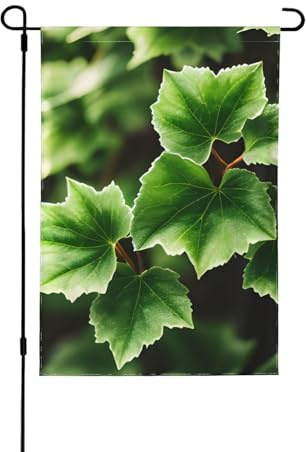 Drapeau de jardin double face en fleurs de lierre, décoration saisonnière pour cour avant porche