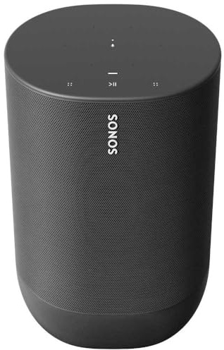 Sonos Move Smart Speaker (Wasserfester WLAN und Bluetooth Lautsprecher mit Alexa Sprachsteuerung, Google Assistant und AirPlay 2 - Schwarz - inklusive Adapter EU/US (Generalüberholt)