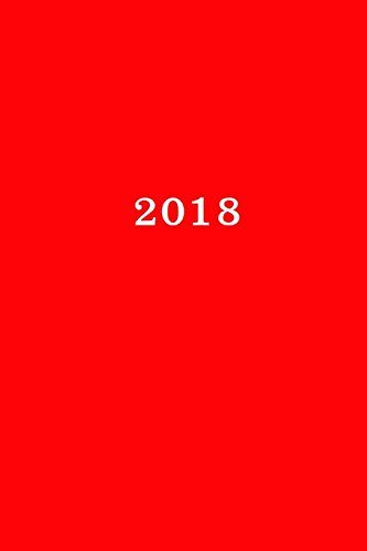 2018: Kalender/Terminplaner: 1 Woche auf 2 Seiten, Format ca. A5, Cover rot