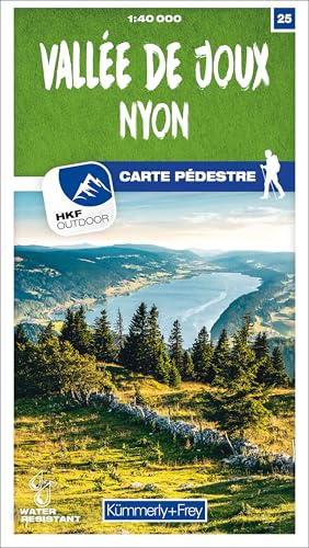 Kümmerly+Frey Wanderkarte 25 Vallée de Joux 1:40.000: Mit Nyon. Wetterfest, matt laminiert und mit free Download