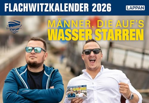 Männer, die aufs Wasser starren - Flachwitzkalender 2026: Tagesabreißkalender von RIBTIDE | Witzekalender mit dem Instagram-Duo aus Bremerhaven | Jeden Tag ein neuer Dad Joke