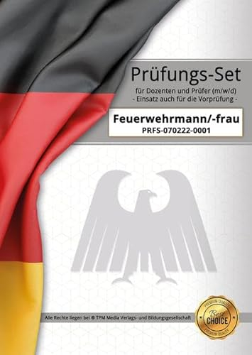 Feuerwehrmann/-frau Prüfungs-Set mit versiegeltem Lösungsbogen