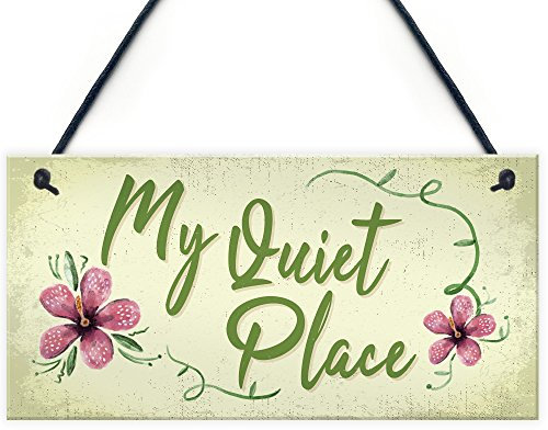 Red Ocean Quiet Place Garden Hanging Sign Garden Shed SummerHouse Plaque MUM NAN Women Gifts for Her