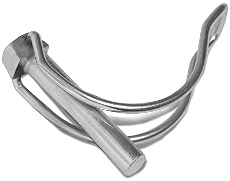 HEAVYTOOL Rohrklappsplinte 8,0mm x 40mm für Rohre Ø36mm (10 Stück) Klappsplinte Rohr 8mm x 40mm Sicherungssplinte für Rohre Sicherungsstifte für Rohre Klappstecker für Rohre Rohrsplinte