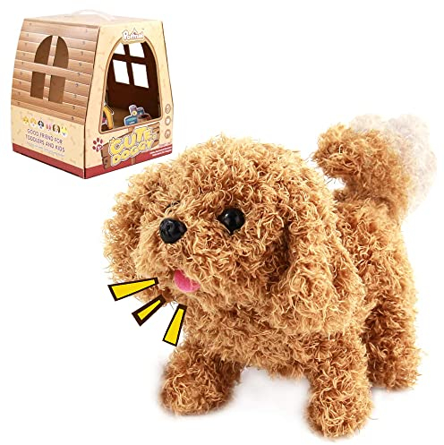 Nuheby Hund Spielzeug Kinder, Spielzeug Hund der Läuft und Bellt, Spielzeug ab 2 3 4 5 Jahre mädchen,Spiel Spielzeug Kuscheltier Hund Krabbelspielzeug Geschenk Junge Mädchen 2 3 4 5 Jahre
