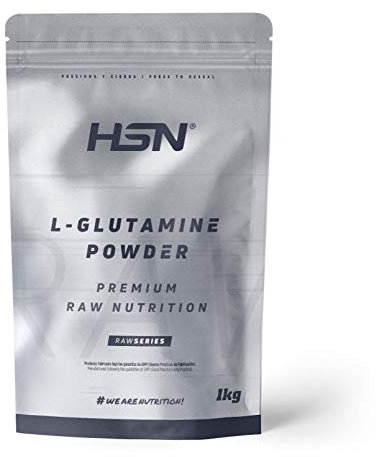 HSN L-Glutamina en Polvo | Sabor Neutro 1Kg | 5g Dosis Diaria | 100% Pura Glutamina Sin Añadidos | No Incluye Dosificador | No-GMO, Vegano, Sin Gluten