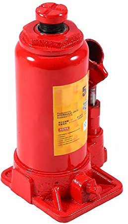 Cric idraulico per carrello, 5T, portatile, con timbro, in acciaio, resistente, per auto, furgoni, barche, camion, rosso