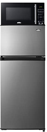 Summit Appliance Combination 4.5 CU. FT. MINI Fridge in Stainless Steel Look with Freezer