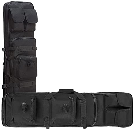 Waffentasche Gun Bag Futteral wasserdichte Gewehrtasche 2 Langwaffen mit Doppelfach Große Zubehör Beutel, Rifle Bag Mit Weich Gepolstertem Schutz,120cm