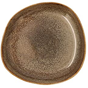 Bidasoa Ikonic Plato Hondo Cerámico 20,5x19,5x3,3cm Gres Apto Microondas Apto Frigorífico Borde Fino