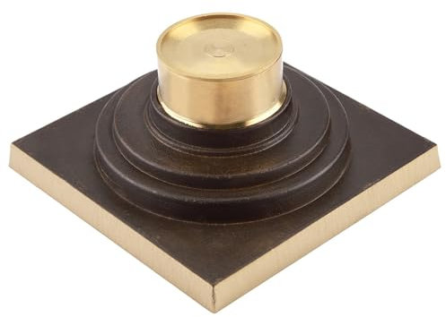 Fafeicy Antiker Duschablauf, quadratisch, Messing, Badezimmer-Bodenablauf mit abnehmbarer Abdeckung, Gitterrost, 10,9 x 10,9 x 7,1 cm, Flieseneinsatz (antike Glyzinie)