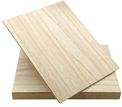 Lot de 6 planches en bois MDF de 27,9 x 35,6 cm - 6,3 mm d'épaisseur, feuille MDF plaquée double face pour loisirs créatifs faits maison