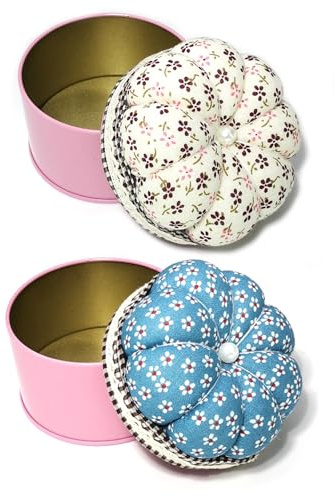 JNAWA 2Pieces Needle Pin Cushion Cute Pumpkin Sewing Pin Cushion Pincushions Needle Collector for Needlework Supplies Sewing Gift