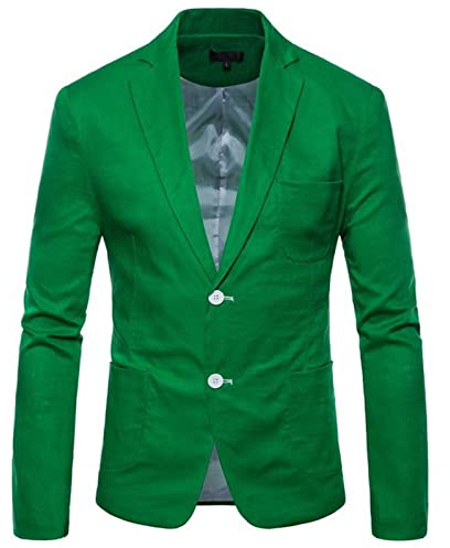 Primavera e Estate Nuovo Uomo di Moda Vestito Moda Uomo Slim Fit Cotone e Materiale Piccolo Vestito Adulto Body Suit per gli Uomini, Verde, M