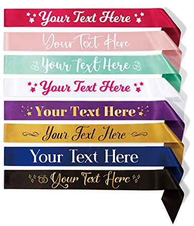 Party to Be Bandas Personalizadas para Fiesta de Poliéster con Nombre Texto y 13 Letras Adaptada a Cada Edad